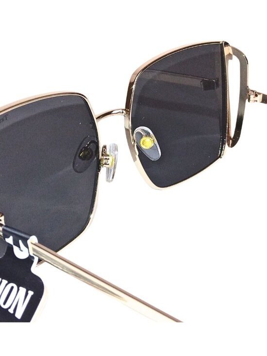 WOMEN\'S TRUE RELIGION OVERSIZED SQUARE GOLD & CRYSTAL FRAME SUNGLASSES - NWT